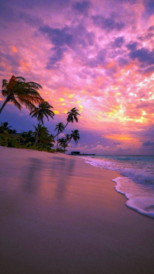 Beautiful ocean sunset and beach