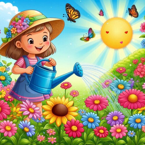 Good Morning images and bulue butterfly and flowers smile sunny