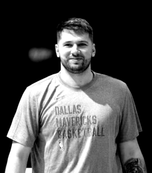 Luka Doncic Black White Photo Picture