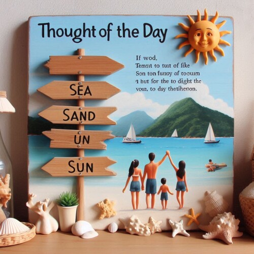 Thought of the day sun and beach travellers