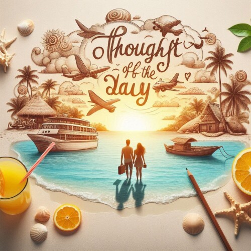 Thought of the day sun and beach view