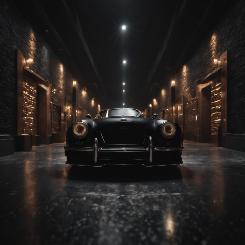 Car and Dark black colors background