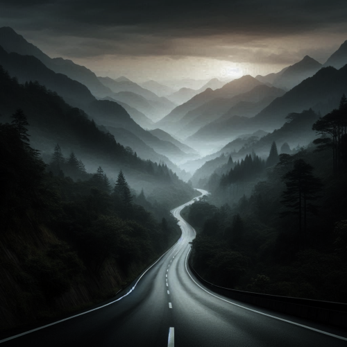mountain road landscape dark black background images
